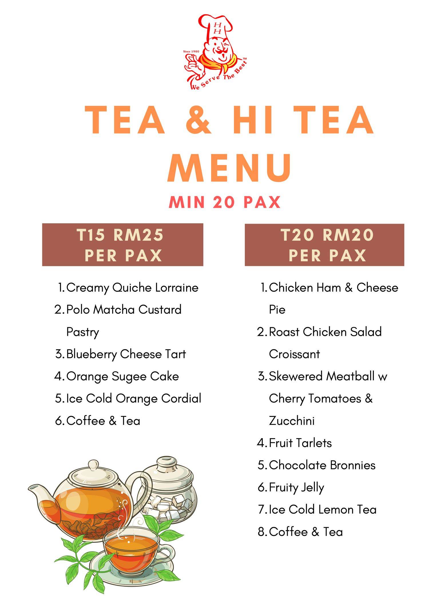 High Tea Menu Indian Vegetarian